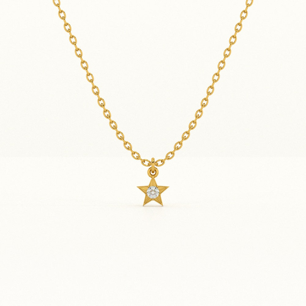 Small Star Charm 925 Sterling Silver Necklace