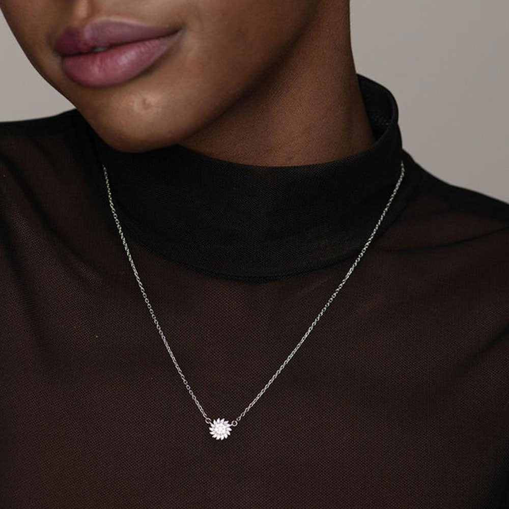 Blooming Flower Necklace- 925 Silver