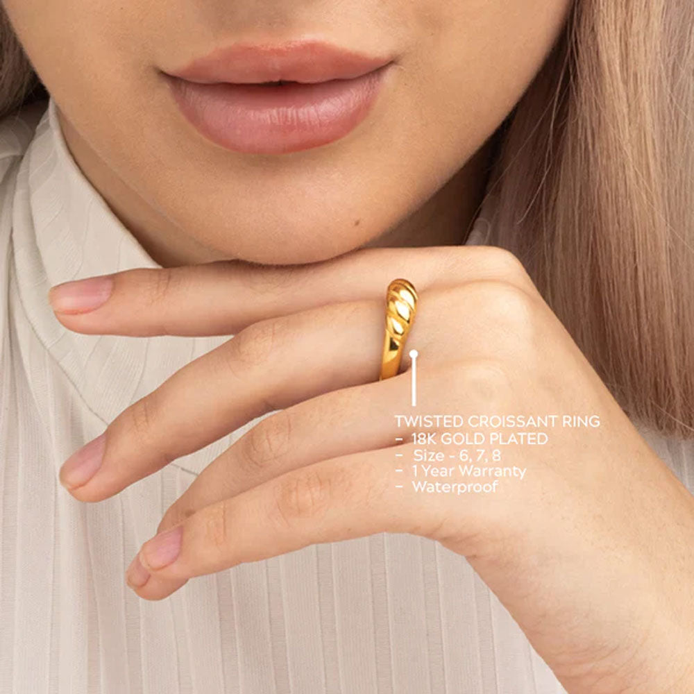 Twisted Croissant Ring