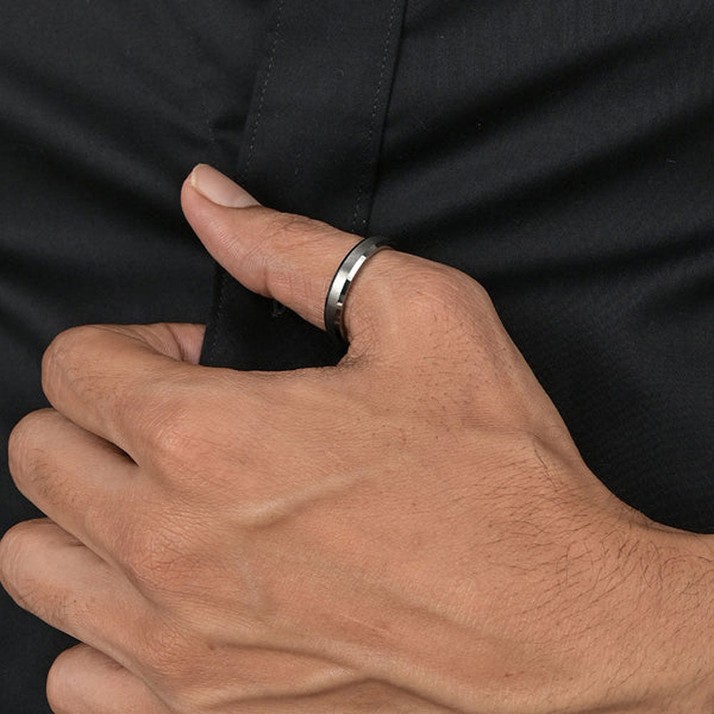 Wesley Band Men's Ring Small- Tungsten