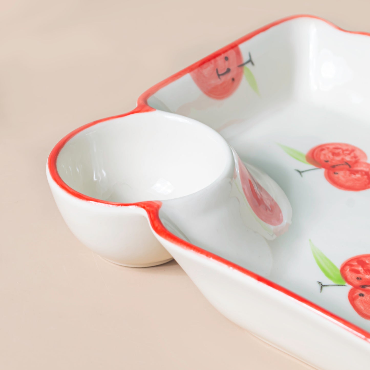 Jamming With Cranberry Sectioned Plate Red