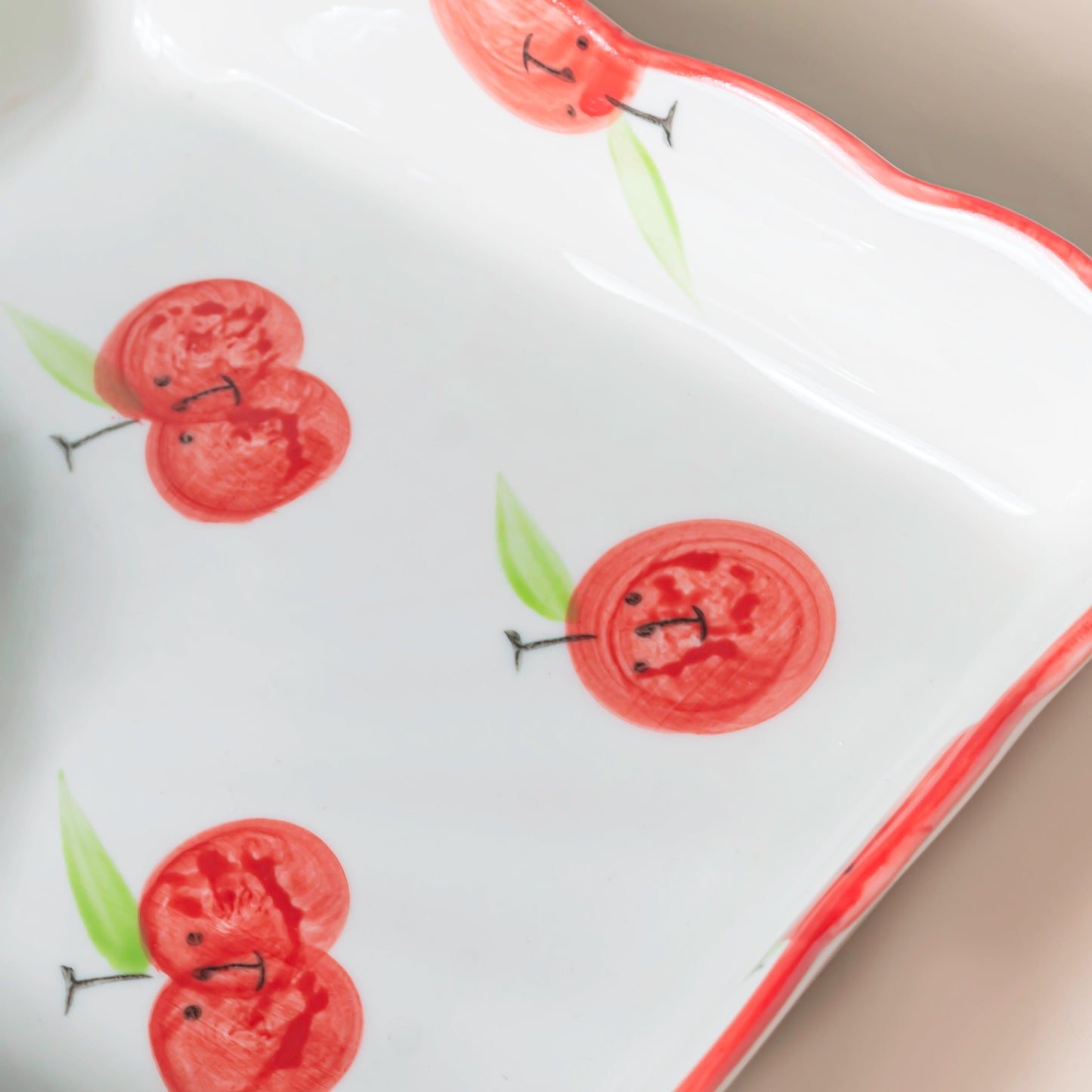 Jamming With Cranberry Sectioned Plate Red