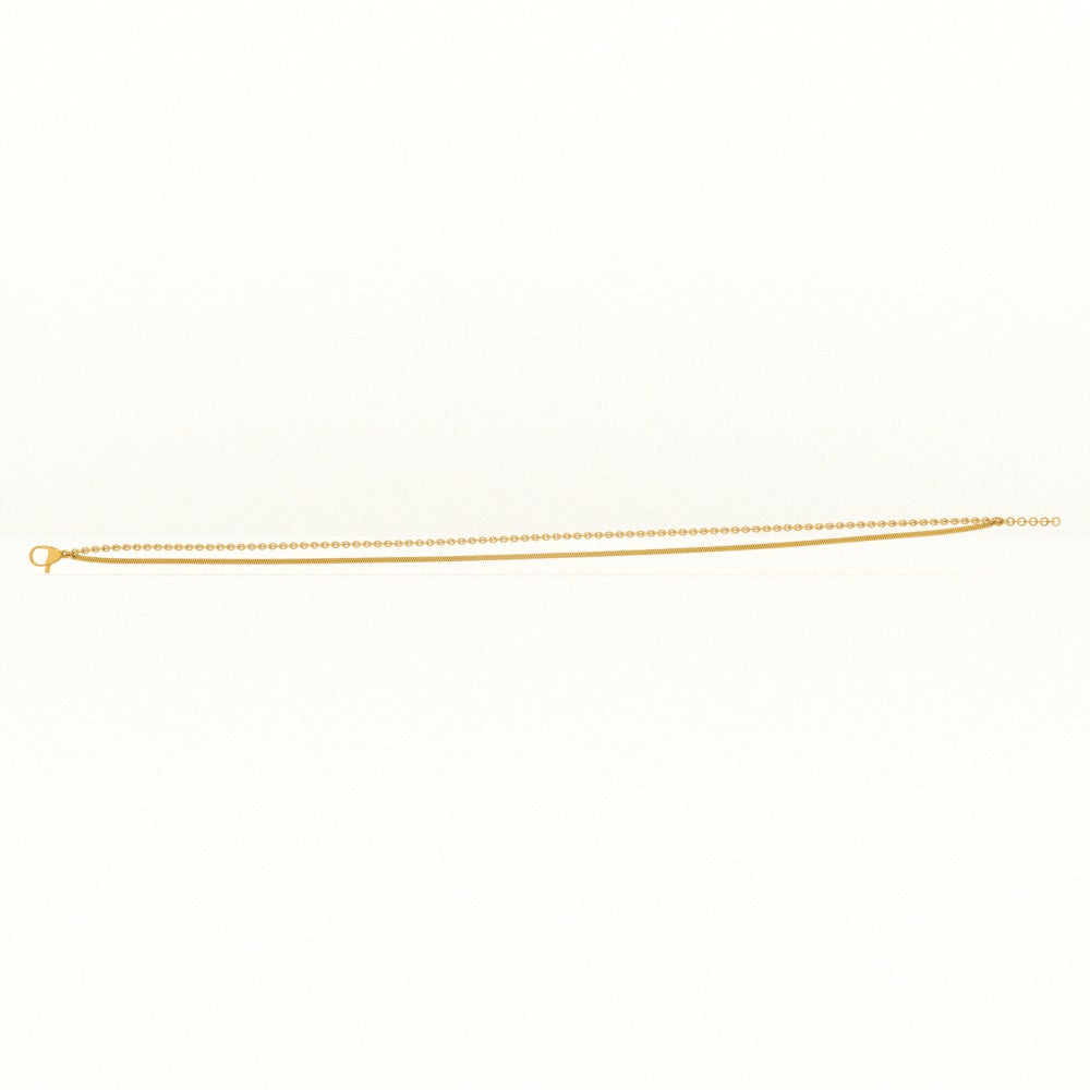 Two Layered Solid Cable Anklet