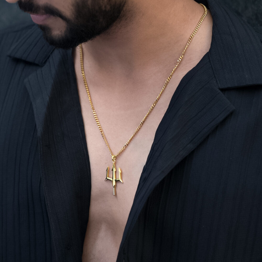 Golden Trident Necklace