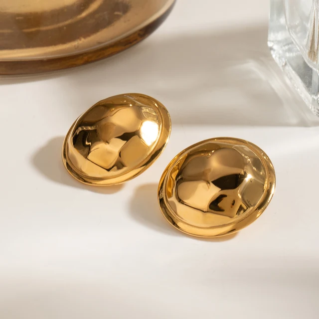 Golden Duo Stud Earrings