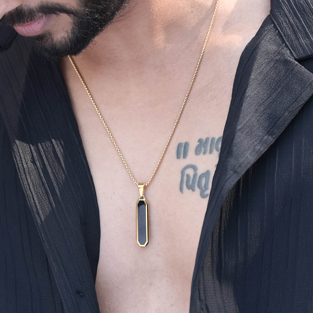 Midnight Prism Necklace- Gold