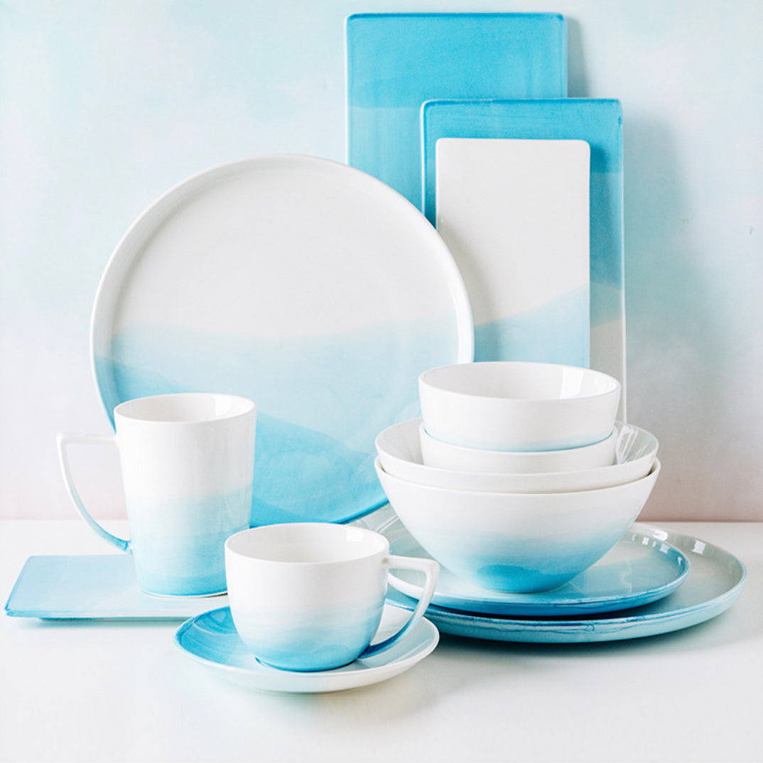 Ombre Snack Plate Blue