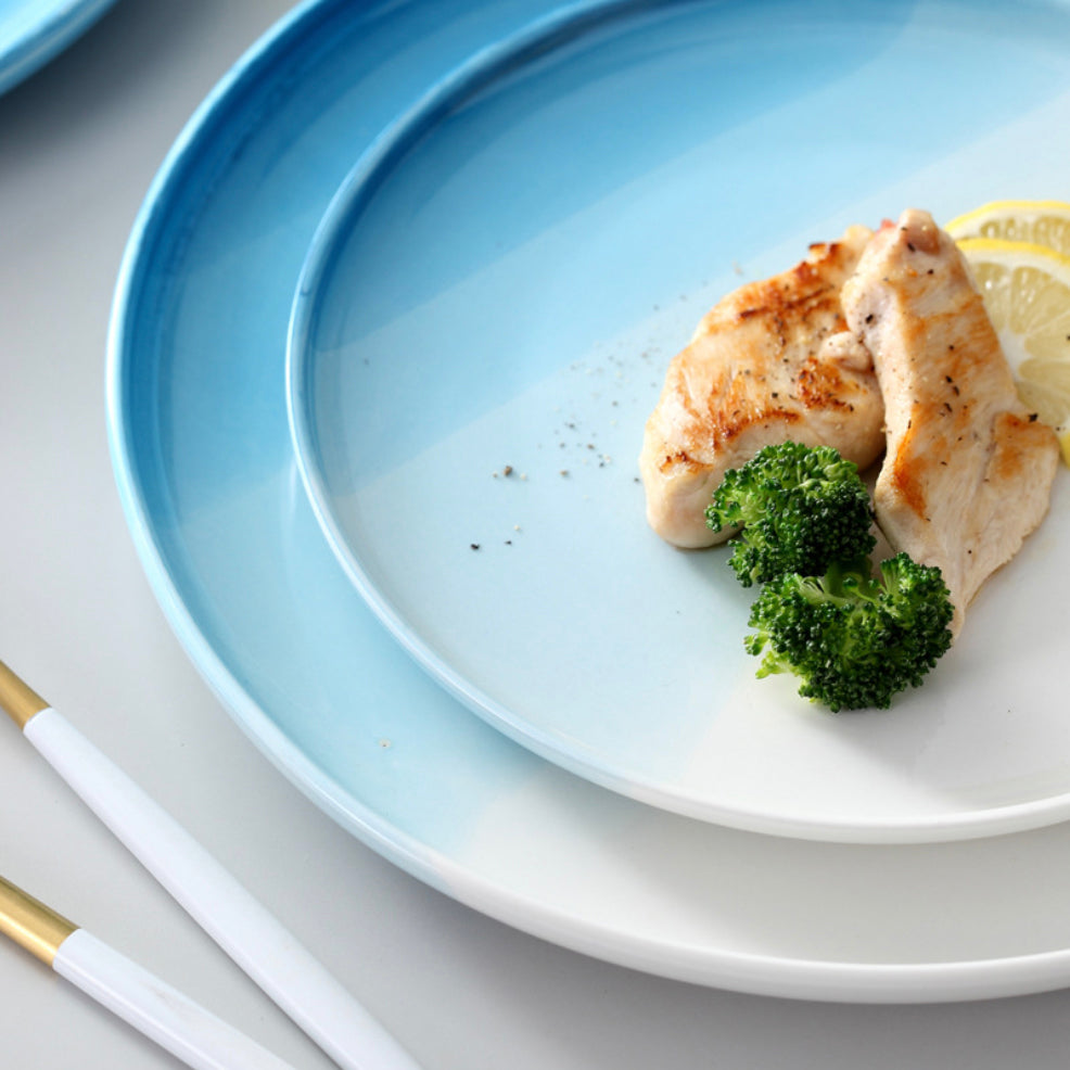 Ombre Snack Plate Blue