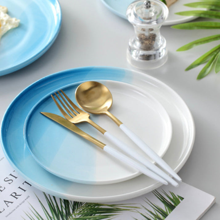 Ombre Snack Plate Blue