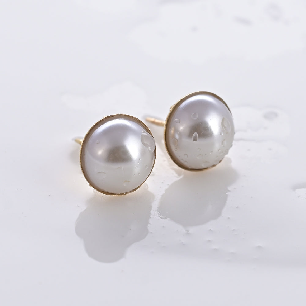 Oceanic Pearl Stud Earrings