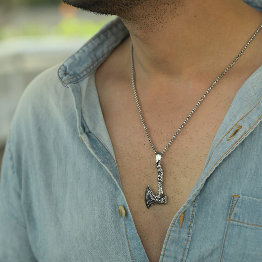 Winged Axe Necklace