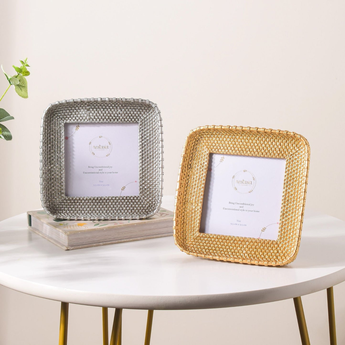 Golden Glam Square Photo Frame