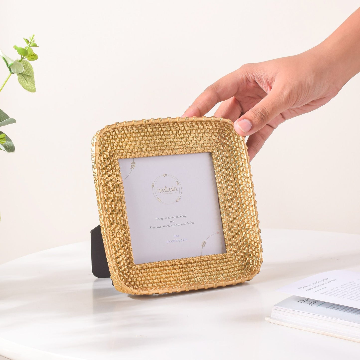 Golden Glam Square Photo Frame
