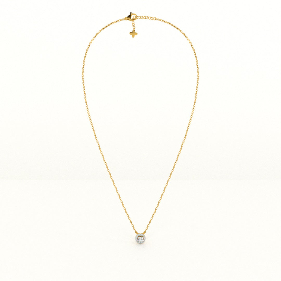 0.37 Carat Aurelian Bloom 9KT Gold Lab Grown Diamond Necklace