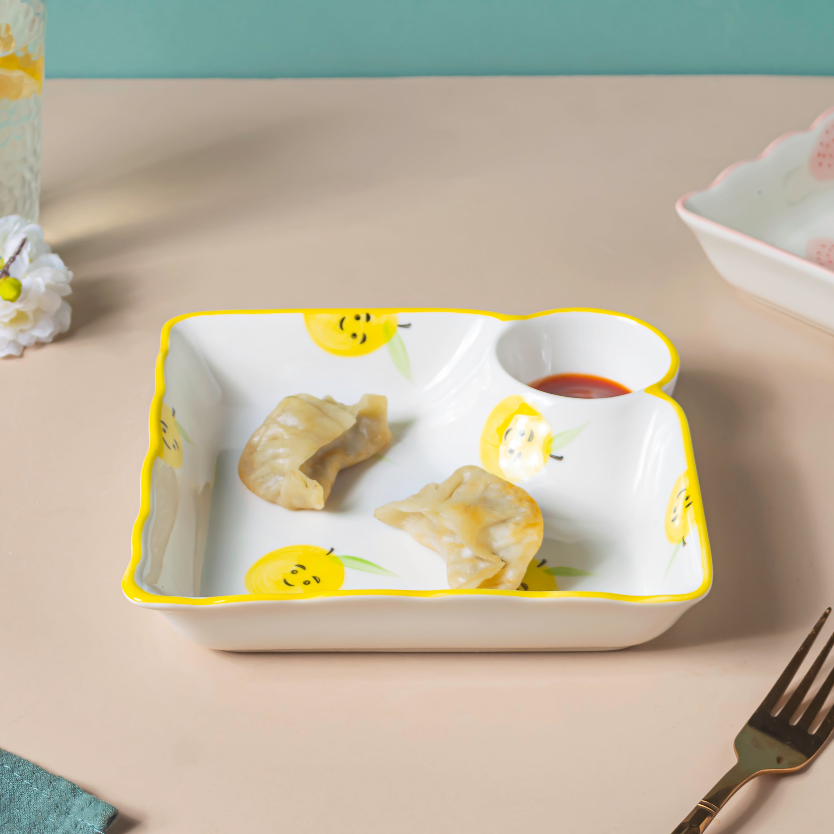 Pear Bear Section Plate Yellow