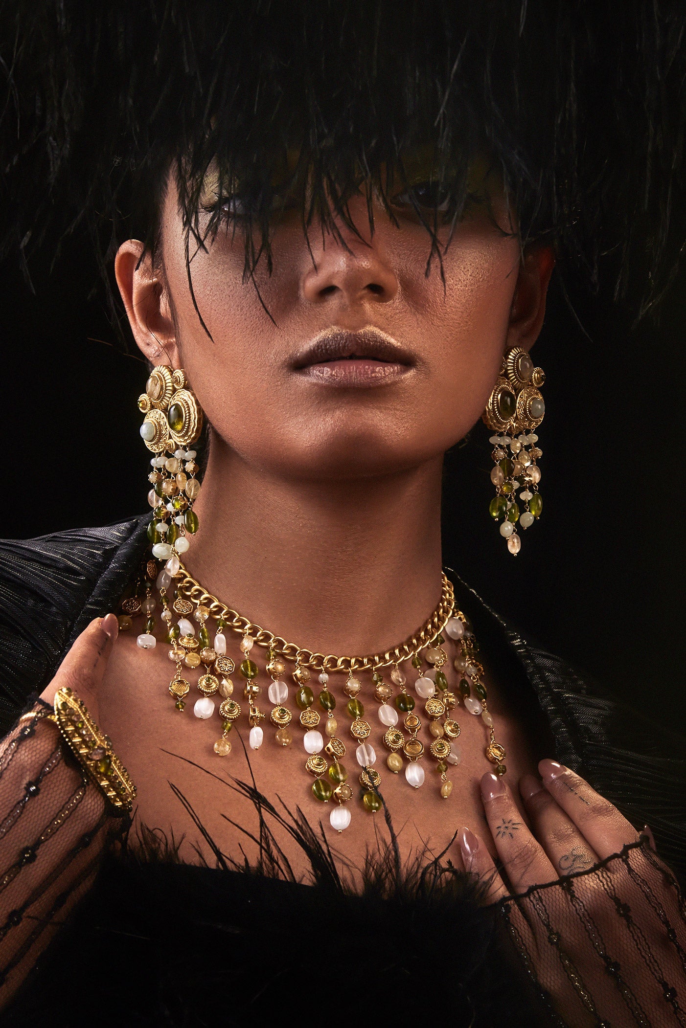 Azra Multi Strand Earrings