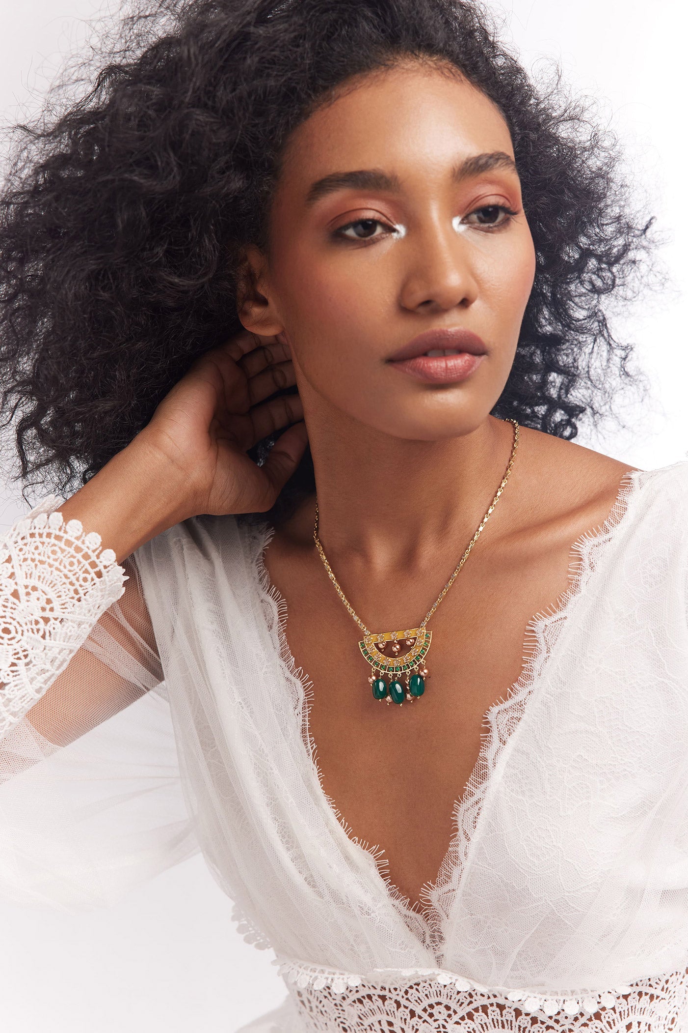 Rumeli Crescent Drops Necklace