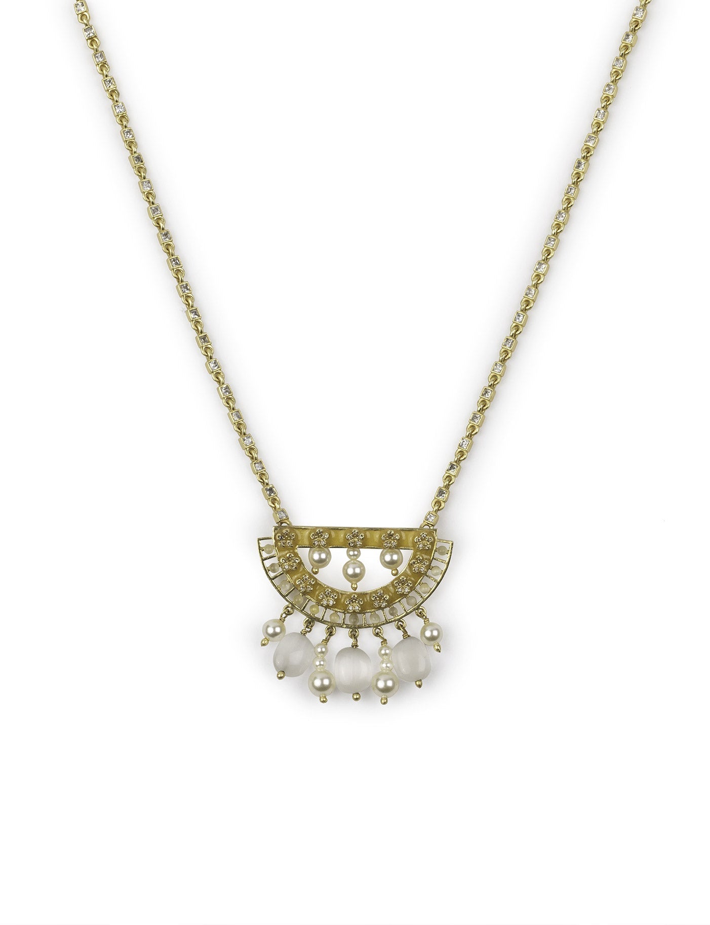 Amelia Crescent Drops Necklace