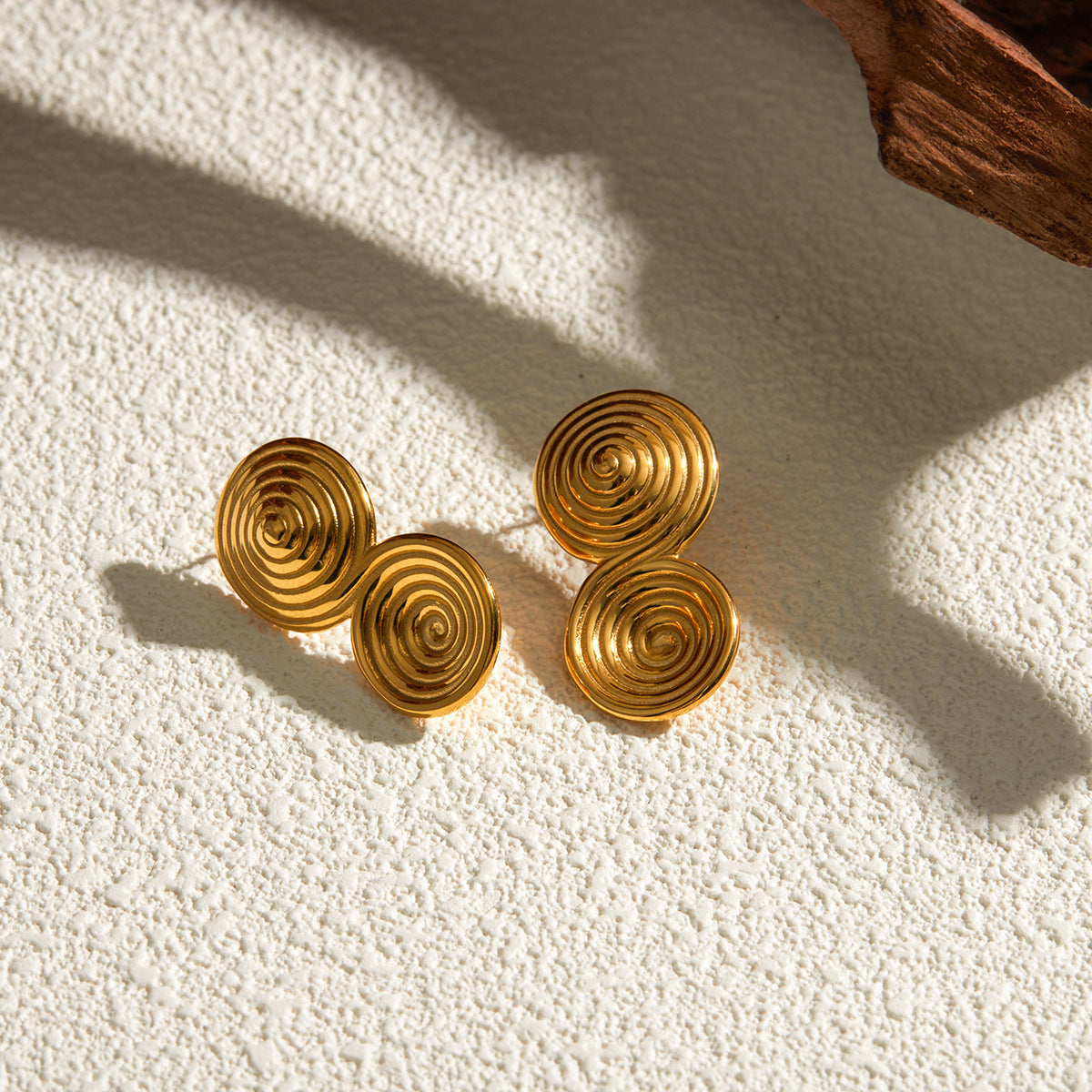 Gilded Coil Earrings