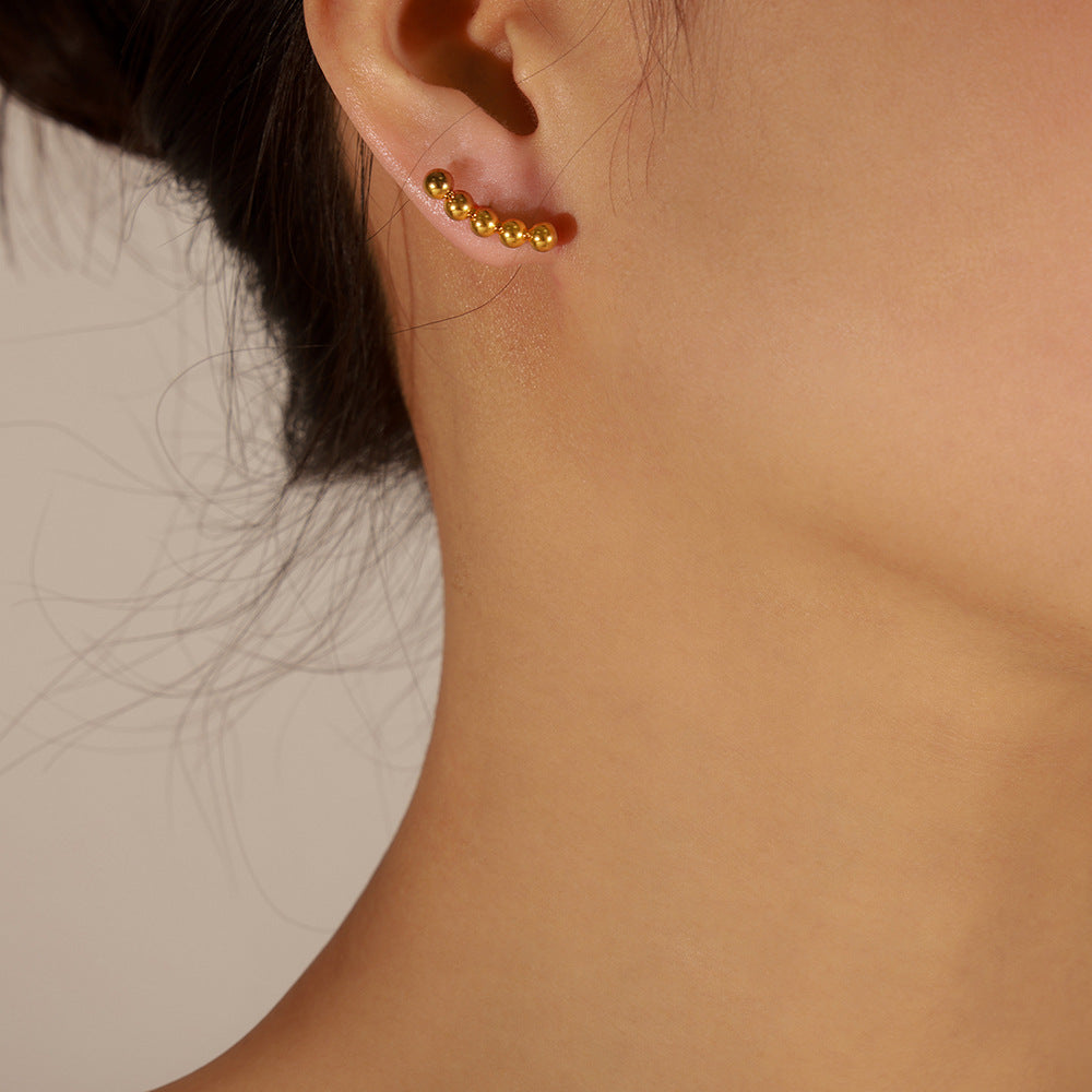 Linear Beaded Earrings