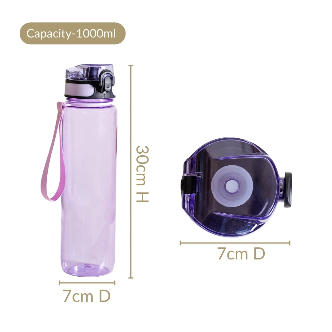 Aqualite Travel Water Bottles Set Of 2 Lavender Blush 1000ml