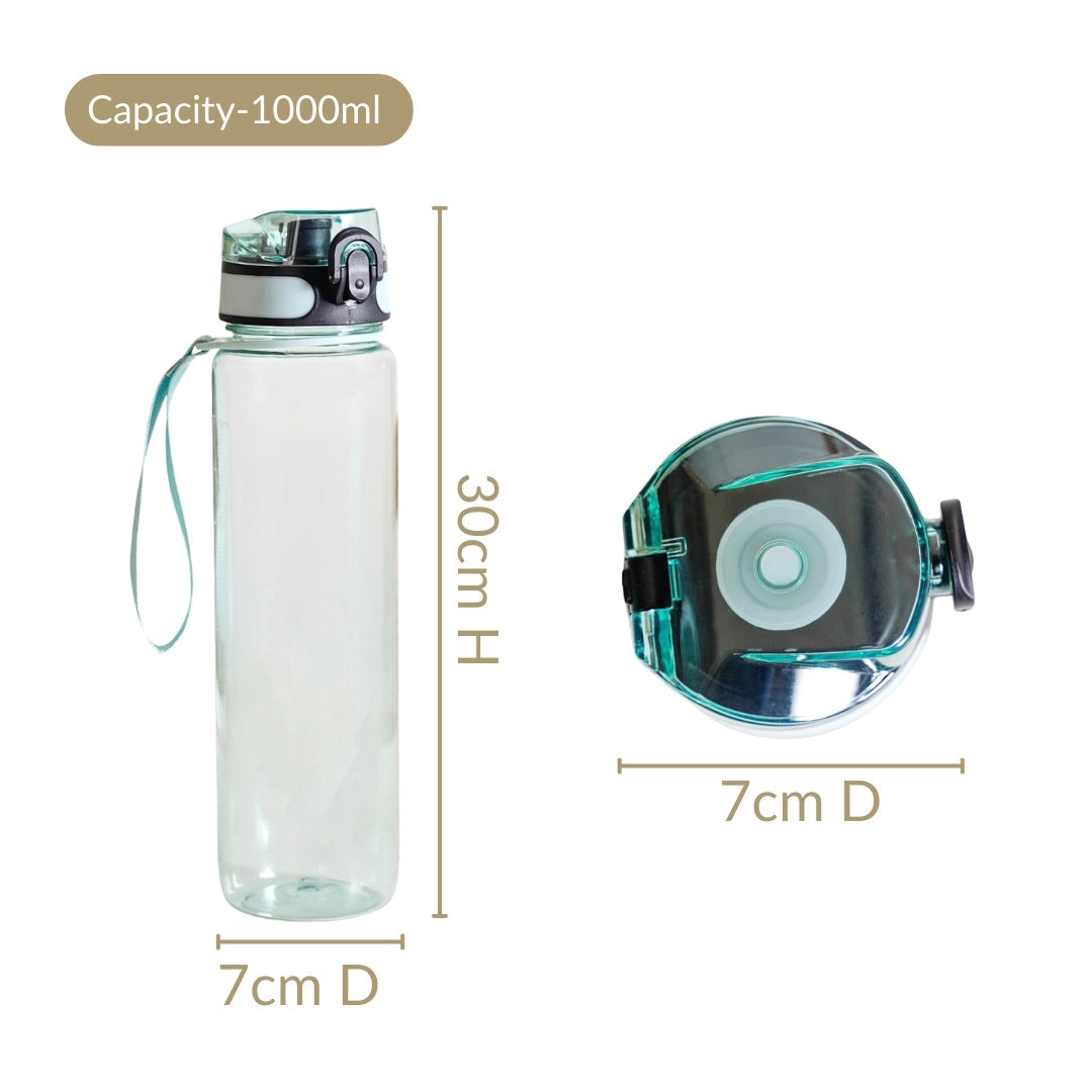 Aqualite Leakproof Sipper Bottle For Office Gym Set Of 2 Mint Frost 1000ml