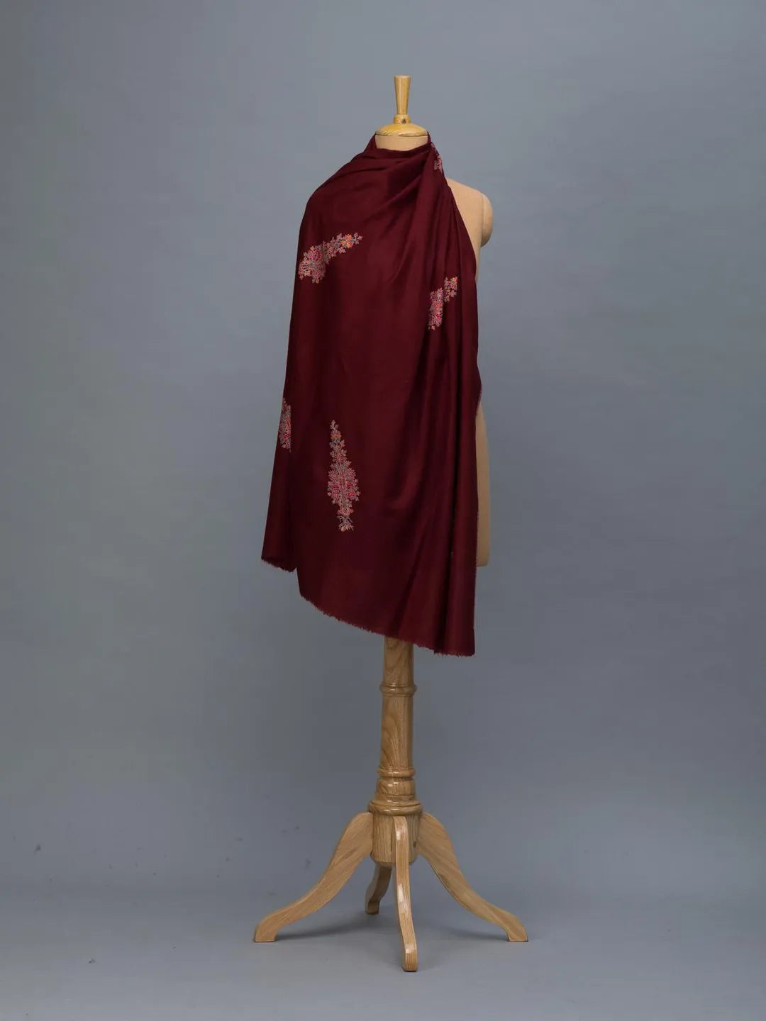 Elegant Handloom Pashmina Shawl in Brown