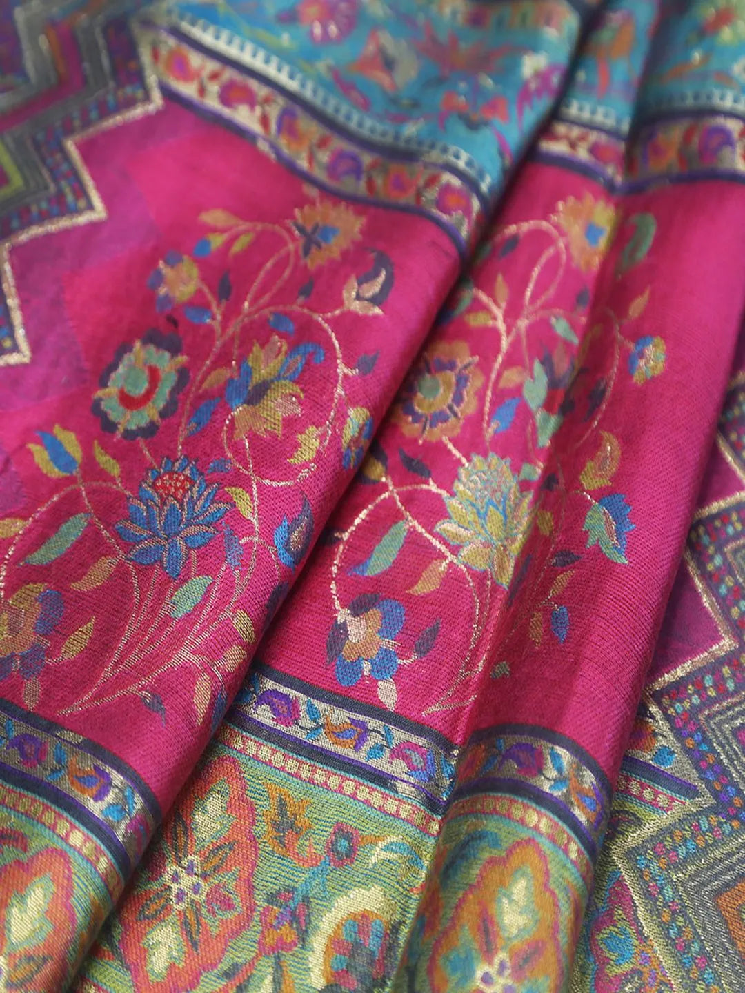 Elegant Silk Dupatta with Silk Duptta Pattern in Black (Multi Colour)