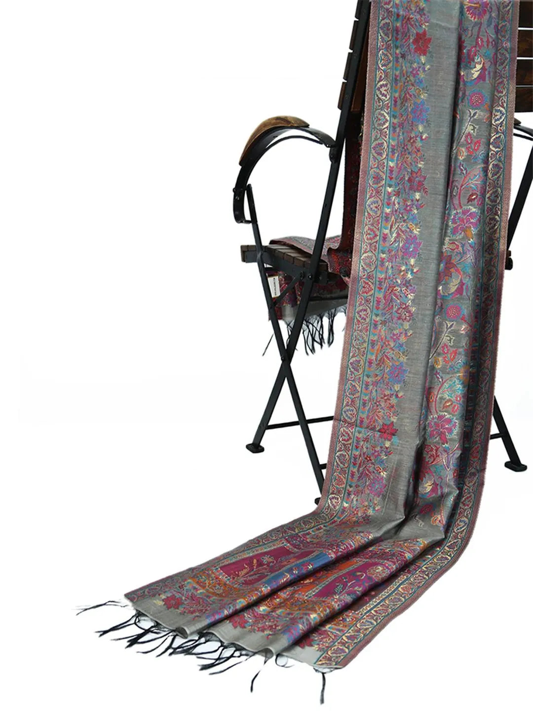 Elegant Silk Dupatta with Silk Duptta Pattern in Gray