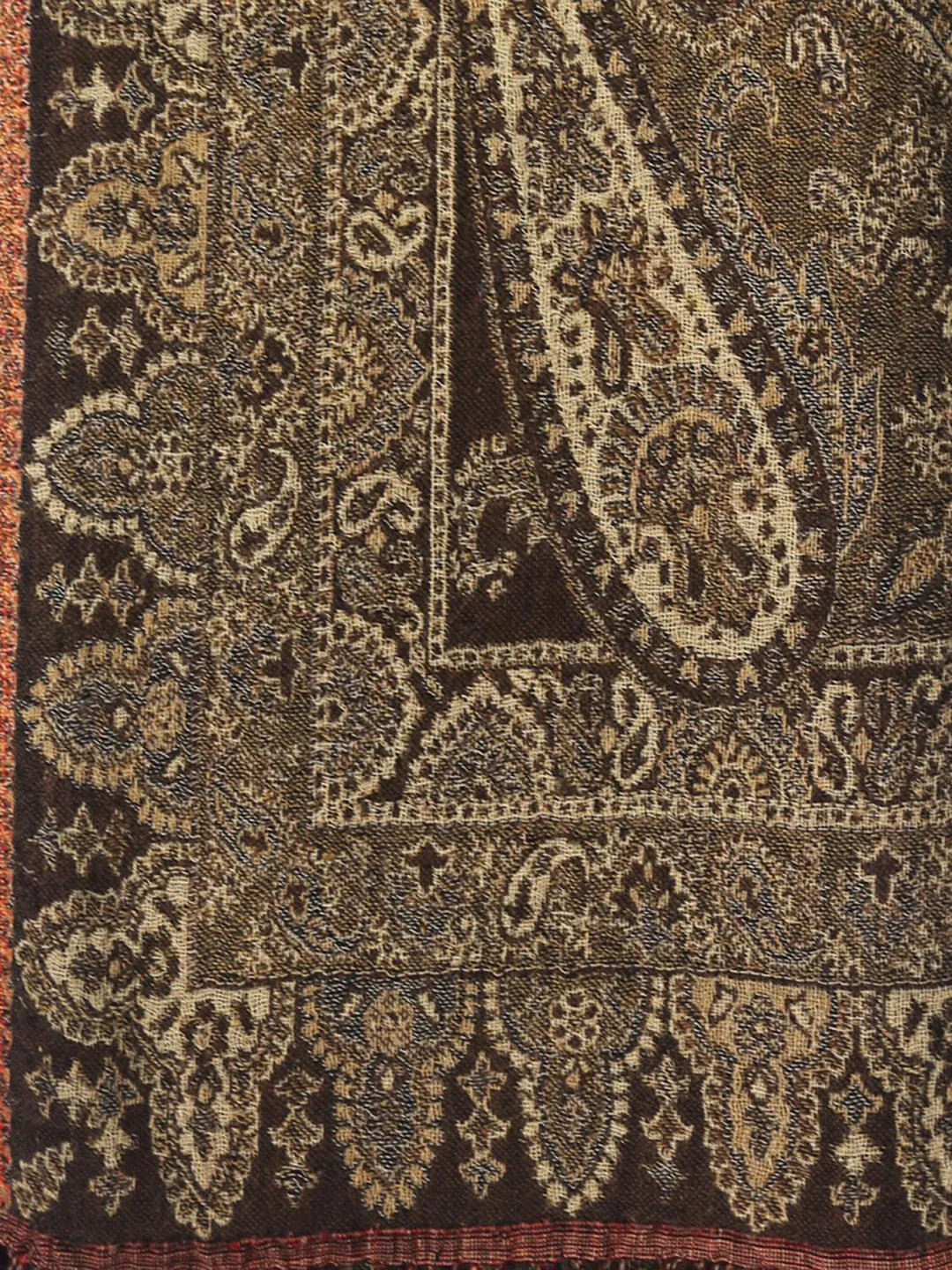 Artisanal Throws Decorative Weave with Reversible Throw Pattern in Brown