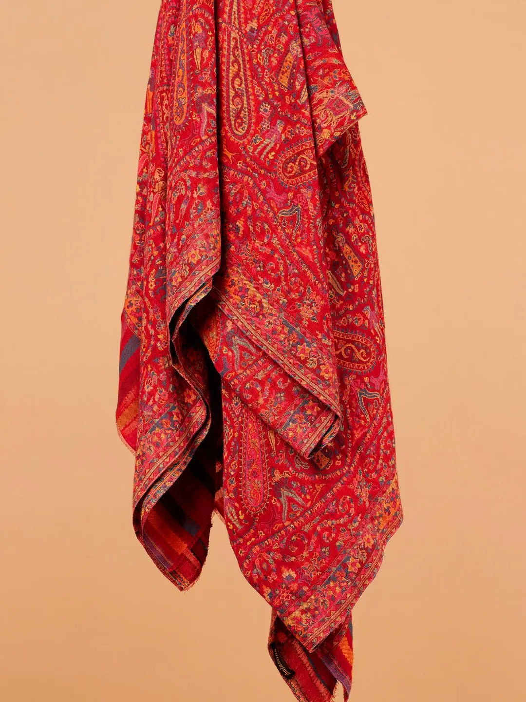 Elegant Shawl Wool Blend with Kaani Pattern in Multi