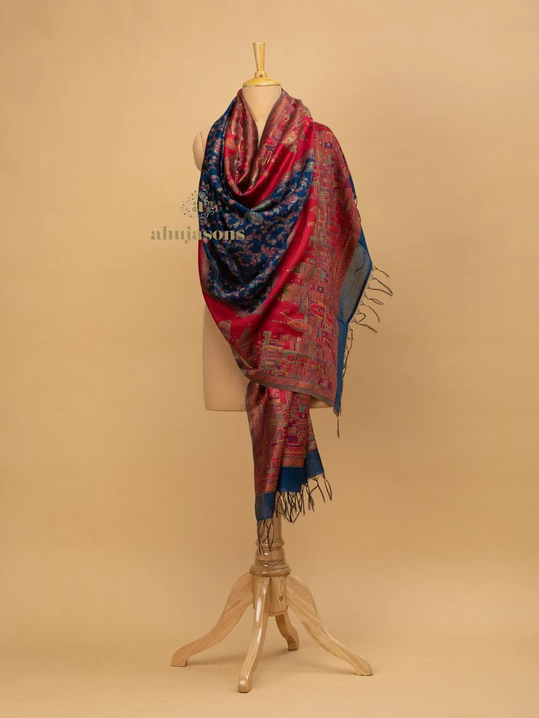 Elegant Silk Dupatta Silken Texture in Blue