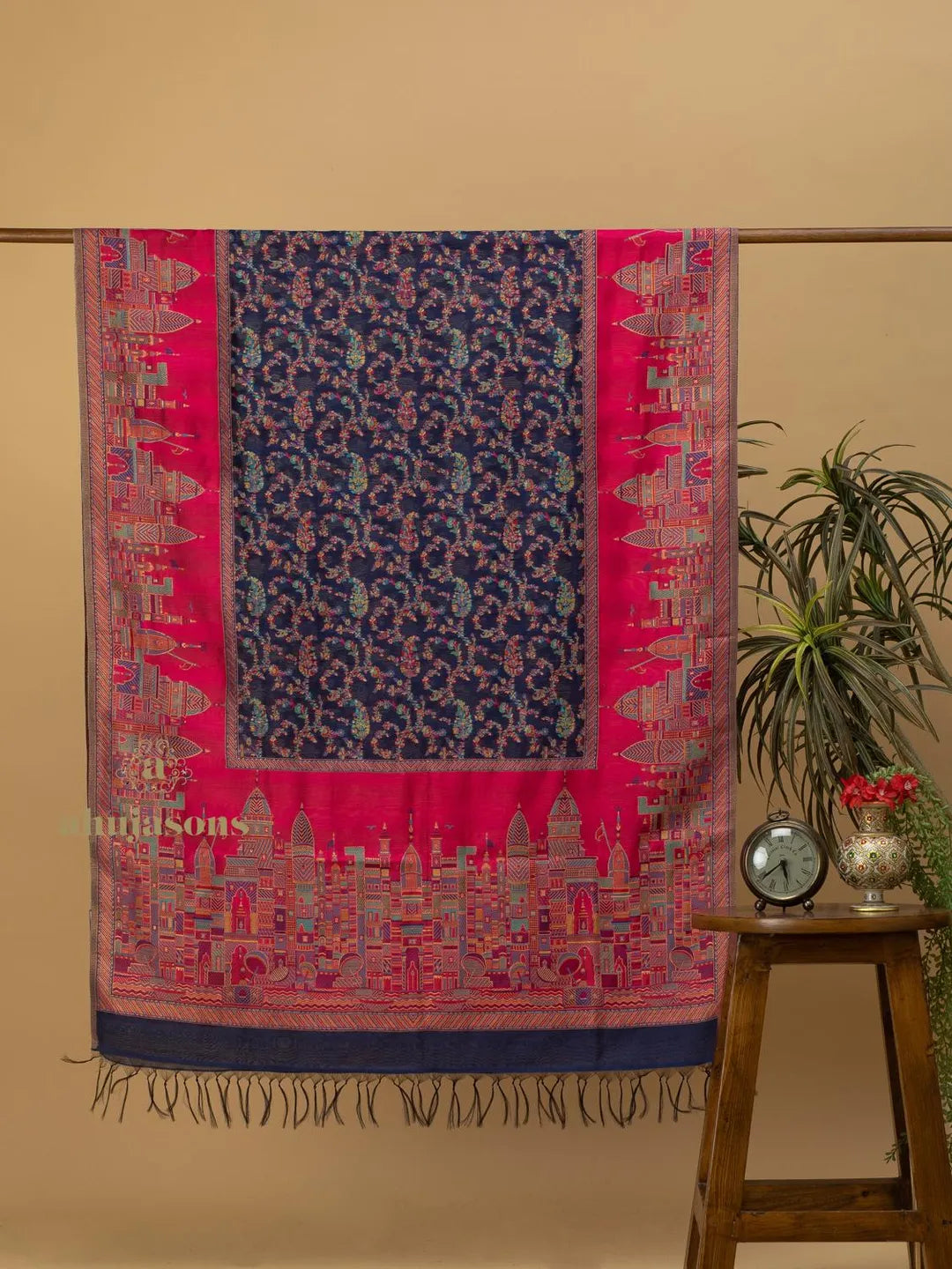 Elegant Silk Dupatta Silken Texture in Black