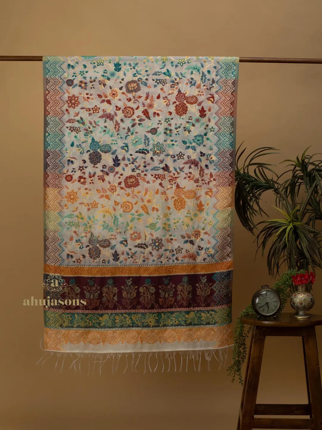 Elegant Silk Dupatta Silken Texture in Multi