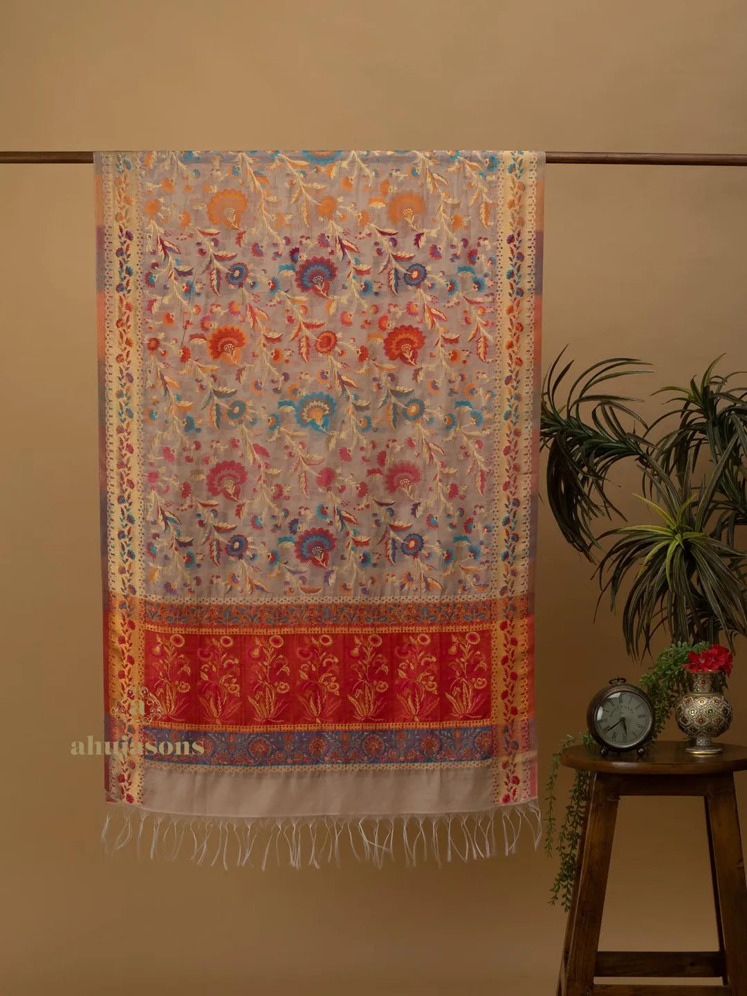 Elegant Silk Dupatta Silken Texture in Multi