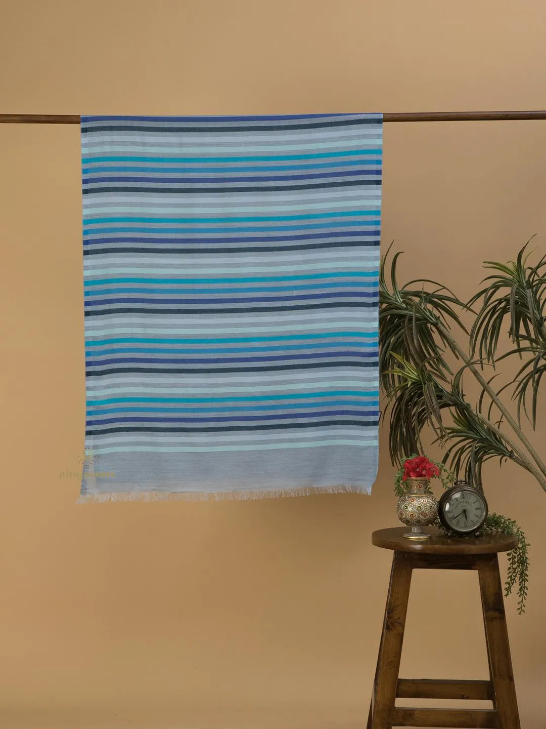 Elegant Stole with Dobby Pattern in Multi