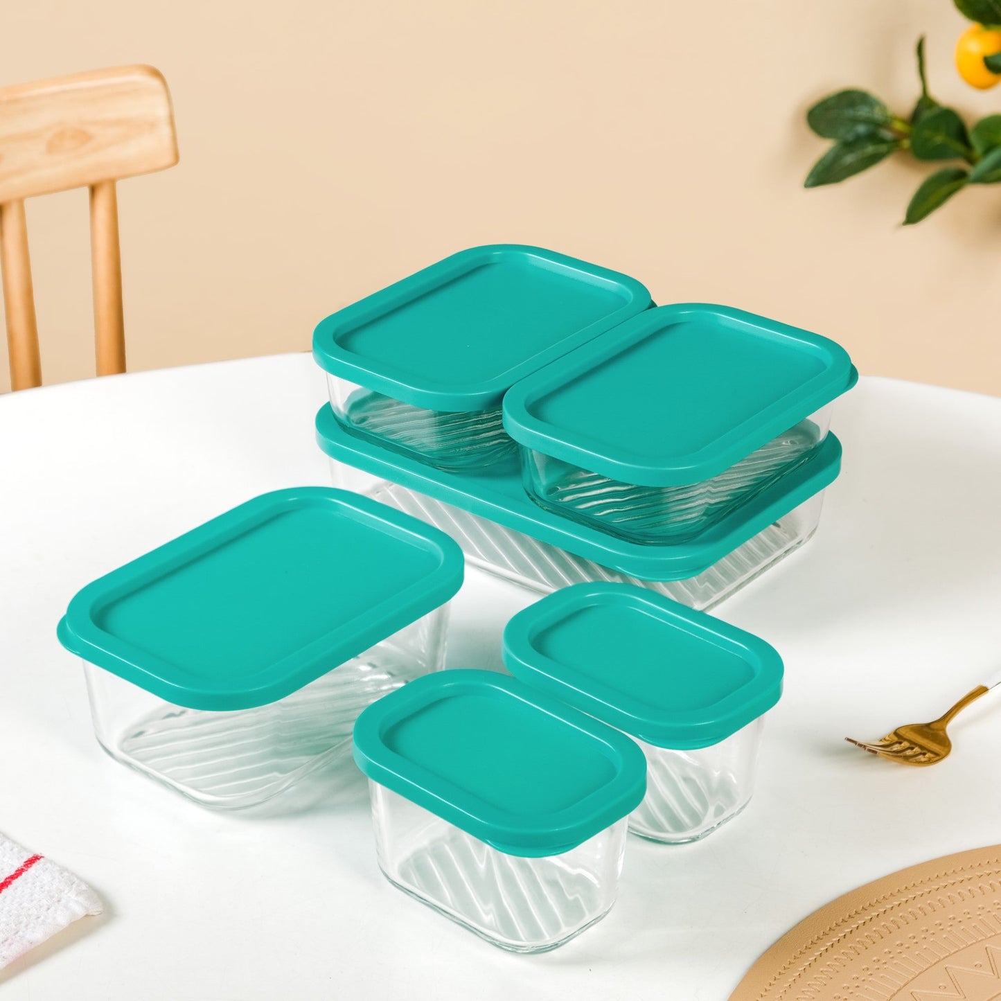 Groovo Airtight Containers For Food Storage Set Of 6