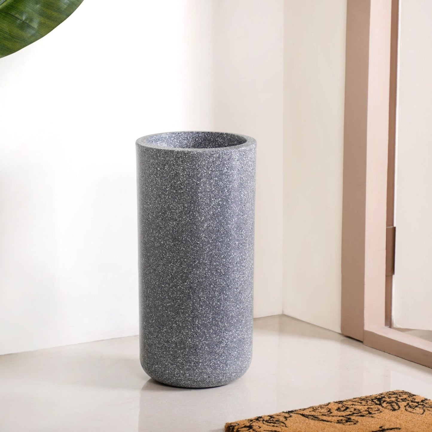 Planterra Grey Tall Cylindrical Planter 18x9 Inch