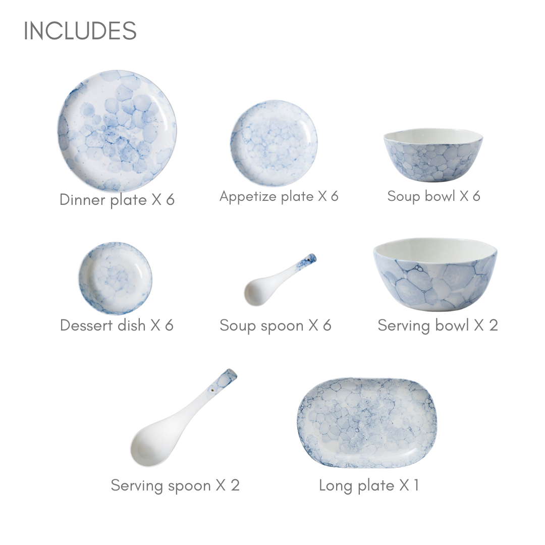 Amusant 35 Piece Dinner Set For 6