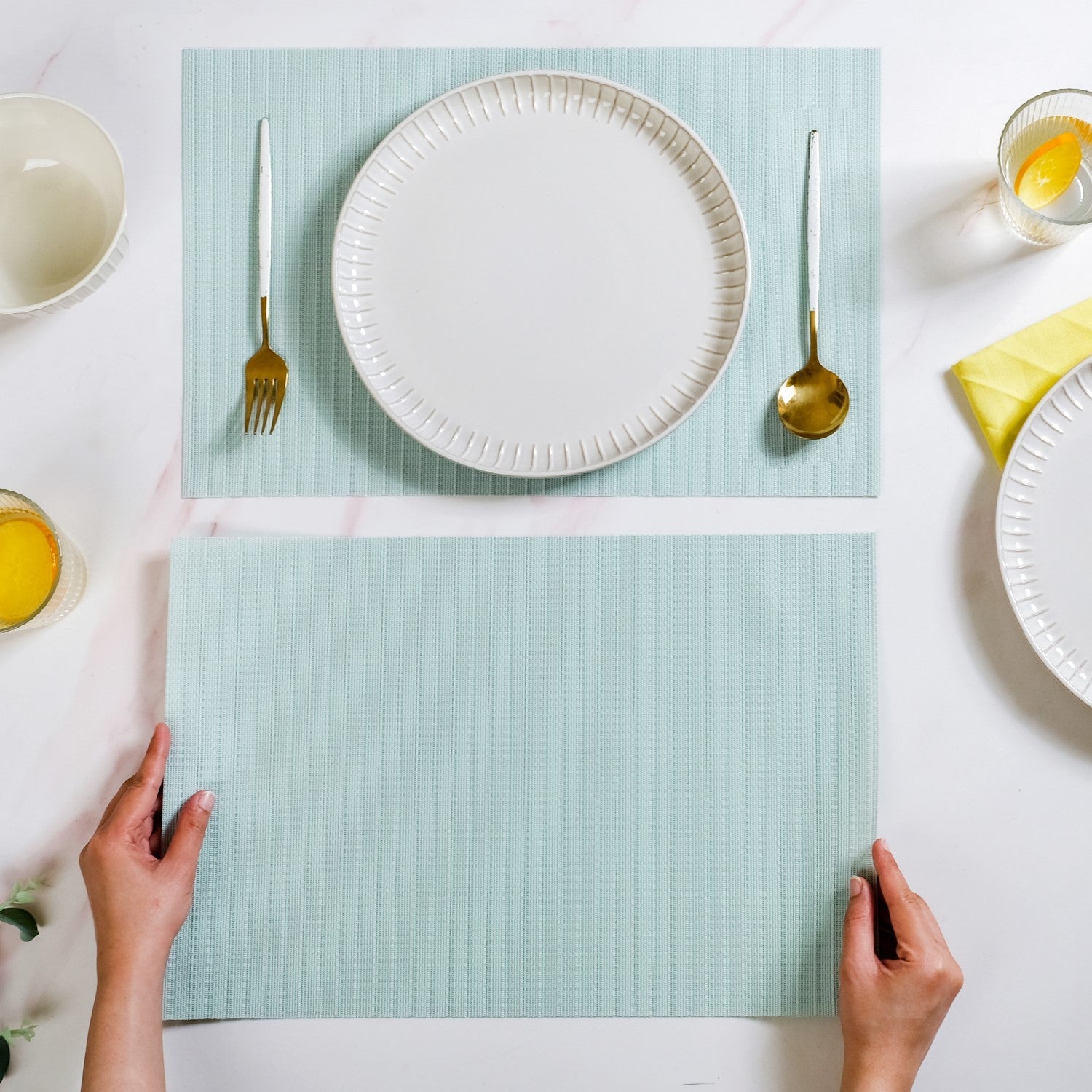 Aqua Table Mat Set Of 6