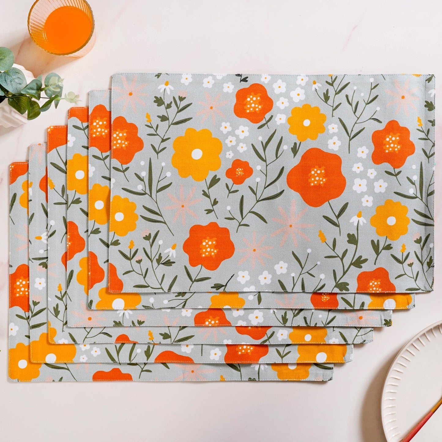 Arancia Table Place Mat Runner And Napkin Set