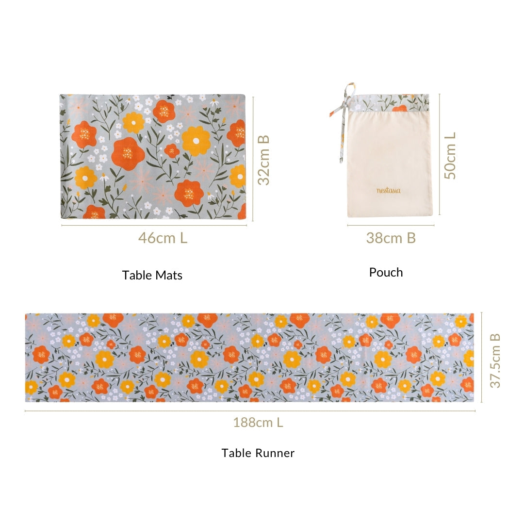 Arancia 7 Piece Table Mat And Runner Set