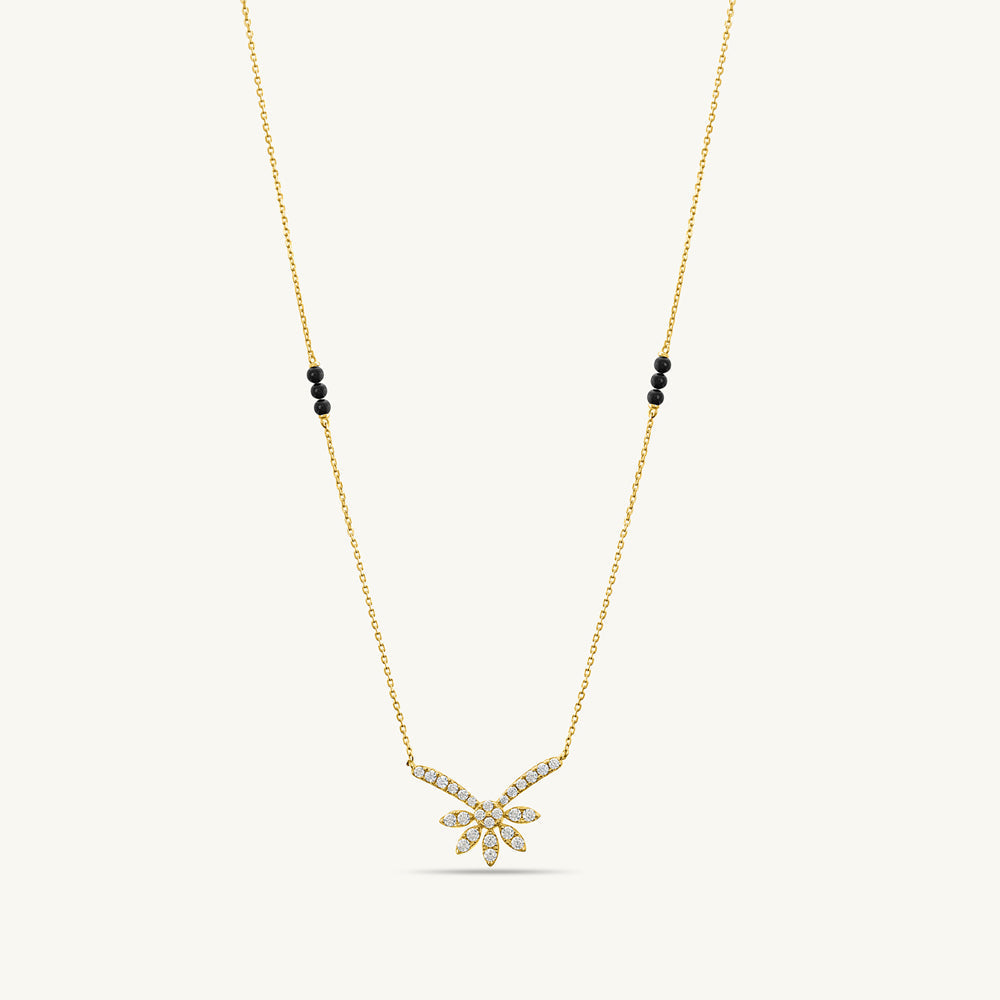 Yatee Diamond Mangalsutra | BIS Hallmarked | 18k Gold Vermeil