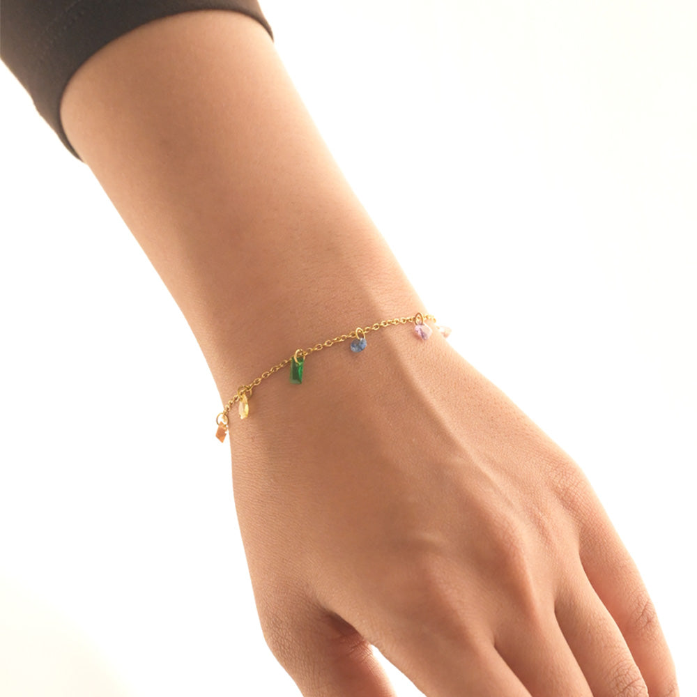 Rainbow Cascade Bracelet
