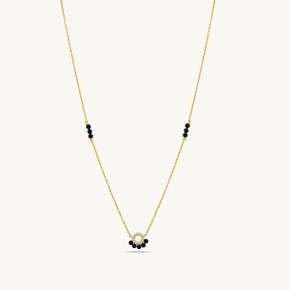 Tahakshi Diamond Mangalsutra | BIS Hallmarked | 18k Gold Vermeil