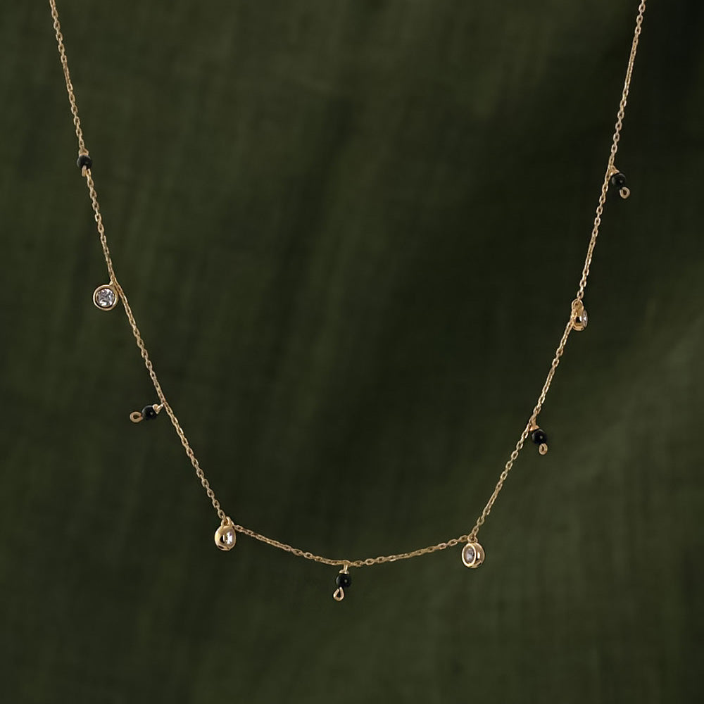 Kaamakya Diamond Mangalsutra | BIS Hallmarked | 18k Gold Vermeil