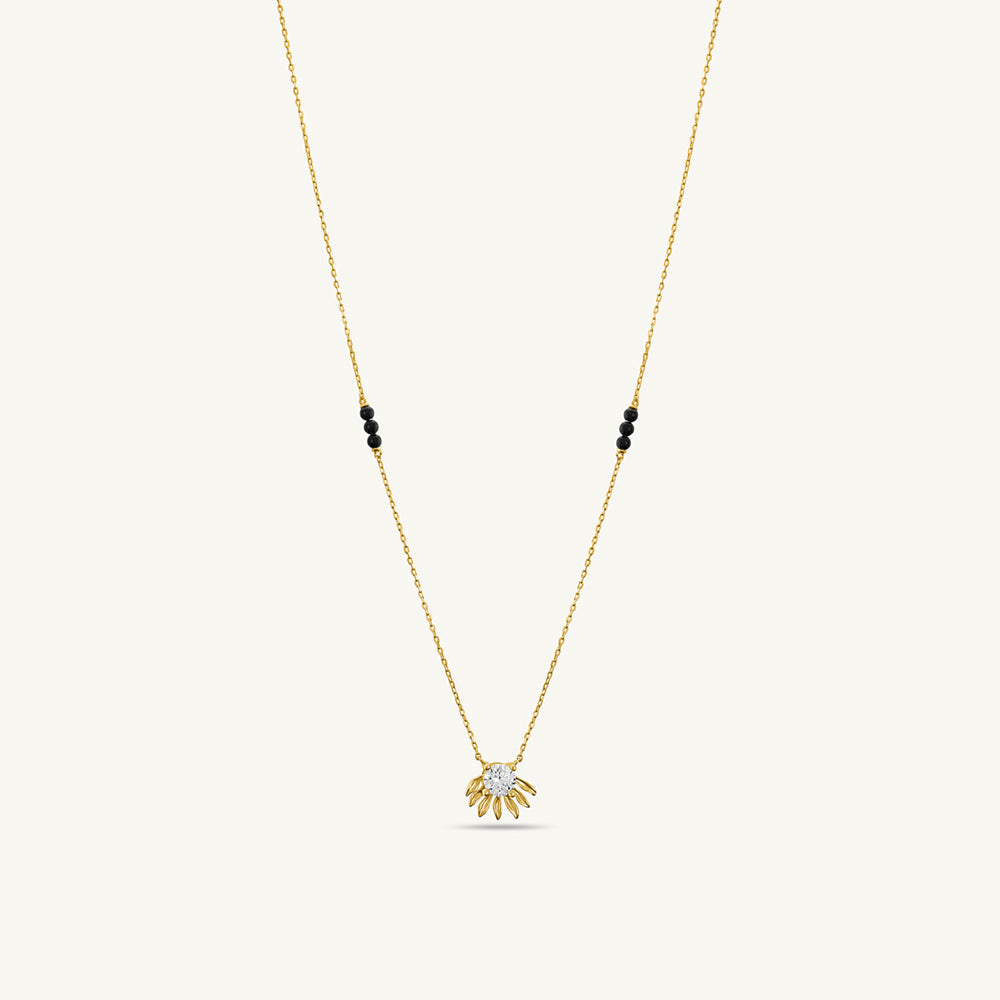 Elegant Sunflower Mangalsutra | 18k Gold Vermeil