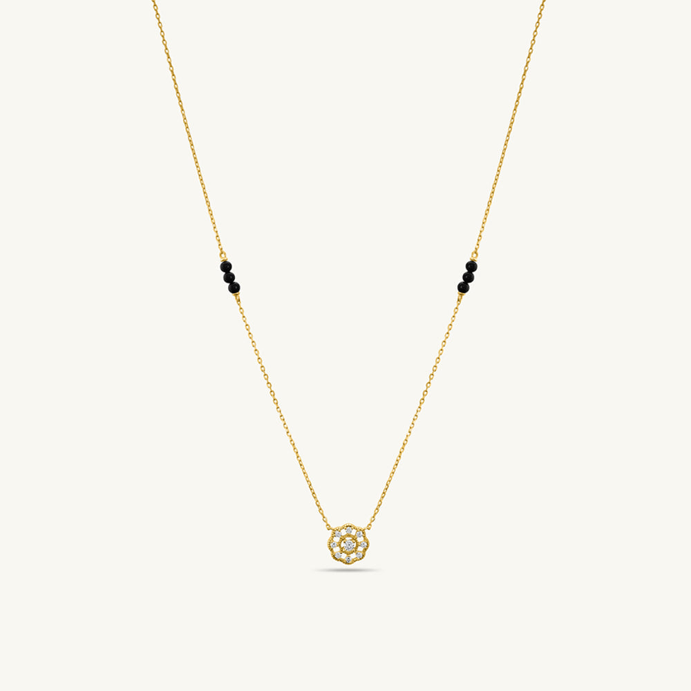 Lakshmi Diamond Mangalsutra | BIS Hallmarked | 18k Gold Vermeil