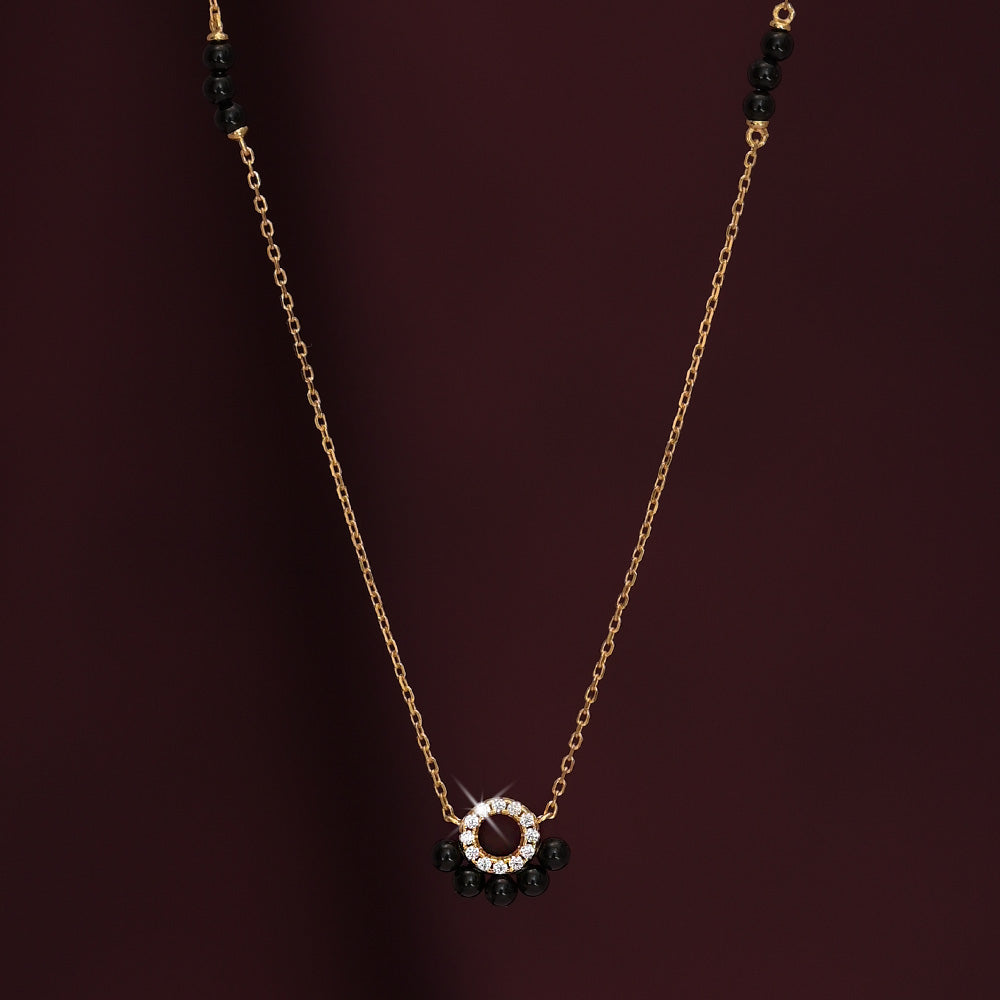 Tahakshi Diamond Mangalsutra | BIS Hallmarked | 18k Gold Vermeil