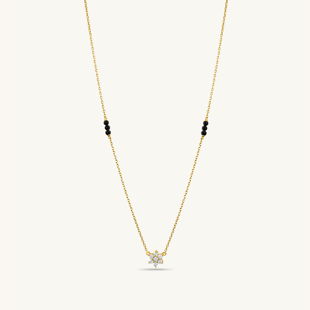 Maya Diamond Mangalsutra | BIS Hallmarked | 18k Gold Vermeil